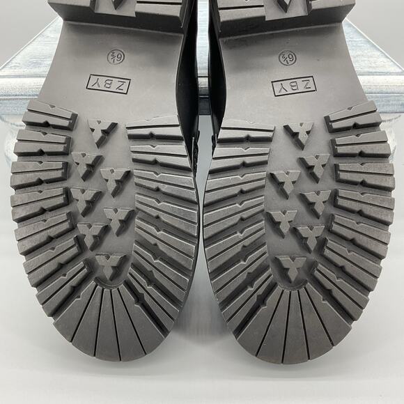 NEW ZBY Women’s Lug Sole Platform Loafers Black Size 6.5 - Picture 10 of 10